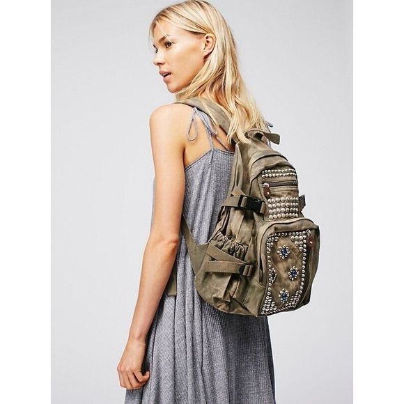 Free People Handbags - Free People Harlow Studded Backpack